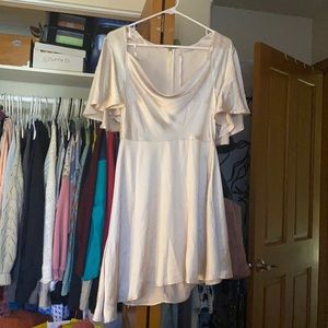 champagne bell sleeve dress BNWT